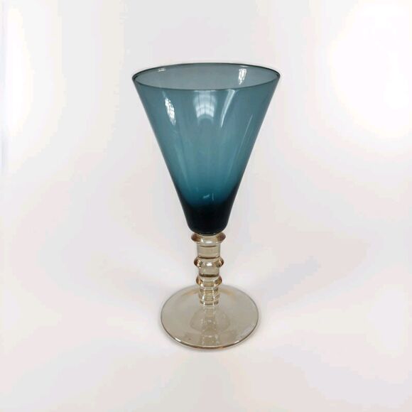 Sian Cristallerie Other - Si-An Cristallerie Wine Glass Replacement Blue VTG 60s MCM Italian Collectible